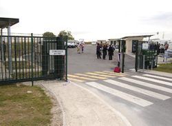 Entrée de l'aire d'accueil des gens du voyage