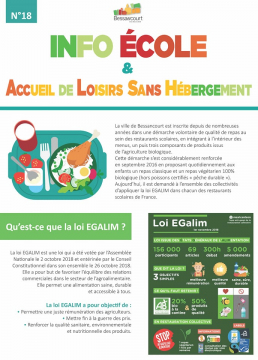 INFO ÉCOLE & ALSH - N°18 "La Loi EGALIM