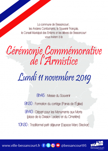 Affiche Cérémonie Commémorative 11 novembre