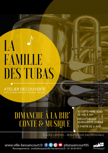 Dimanche à la Bib’ : Conte & Musique - Atelier découverte : La famille des tubas