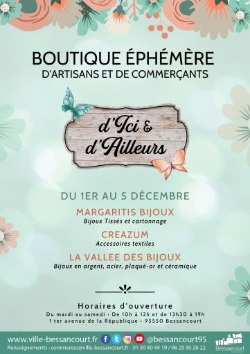 Boutique Éphémère Du 1er au 5 décembre