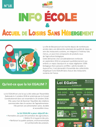 Info École & ALSH - N°18 / Novembre 2019