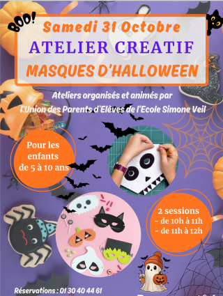  atelier masques Halloween